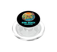 Ruby Beach Washington Summer Vacation Souvenir Holiday Vacay PopSockets PopGrip for MagSafe