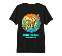 Ruby Beach Washington Summer Vacation Souvenir Holiday Vacay Premium T-Shirt