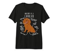 Ruby Cavalier King Charles Spaniel Anatomy, Dog Mom Funny Premium T-Shirt