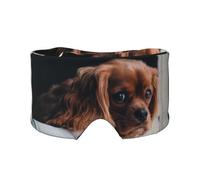 Ruby Cavalier King Charles Spaniel Puppy Dog, Full Eye Covers Light Blocking Eye Mask Sleep Eye and Ear Muffs