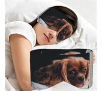 Ruby Cavalier King Charles Spaniel Puppy Dog, Sleep Mask for Home Travel, Full Eye Covers Light Blocking Eye Mask Sleep Eye and Ear Muffs