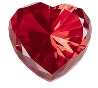 Ruby Crystal Diamonds Paper Weights with Gift Box, 80mm Red Heart Shape Real Crystal Diamond Glass Gems Paperweight , Big Diamonds Birthday Anniversary Women Her Valentine's Day Gifts