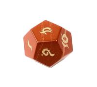 Ruby Crystal Dice - Hand-Carved Gemstone Dice D4 D6 D8 D10 D12 D20 Percentile or 7PCS Polyhedral Set for DND & Tabletop RPG(D12Face)