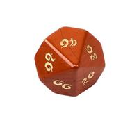 Ruby Crystal Dice - Hand-Carved Gemstone Dice D4 D6 D8 D10 D12 D20 Percentile or 7PCS Polyhedral Set for DND & Tabletop RPG(D00Face)