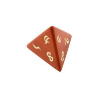 Ruby Crystal Dice - Hand-Carved Gemstone Dice D4 D6 D8 D10 D12 D20 Percentile or 7PCS Polyhedral Set for DND & Tabletop RPG(D4Face)