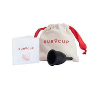 Ruby Cup - Reusable Menstrual Cup - Medium (Heavy Flow) - Black - Includes Cup Donation - Perfect for Beginners - Safe and Convenient Reliable Alternative to Tampons & Sanitary Towel