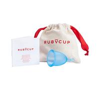 Ruby Cup - Reusable Menstrual Cup - Medium (Heavy Flow) - Blue - Includes Cup Donation - Perfect for Beginners - Safe and Convenient Reliable Alternative to Tampons & Sanitary Towels