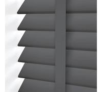 Ruby deals Custom Made to Measure Faux Wood Venetian Blinds Window - Easy Fit Child Safe Home Office -50mm Slats with Aluminum Headrail Tape Design Charcoal Venetian Blind, W45cm x L150cm