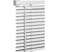 Ruby Deals PVC Venetian Blind Blinds Window 25mm Thin Slats Kitchen Window Blinds Treatments Easy Fit Curtains Trimmable Fittings Home Office(White 180W x 213H cm)