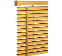 Ruby Deals PVC Venetian Blind Blinds Window 25mm Thin Slats Kitchen Window Blinds Treatments Easy Fit Curtains Trimmable Fittings Home Office(Teak Wood Grain Effect 180W x 150H cm)