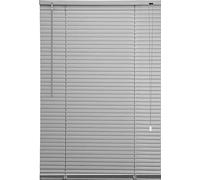 Ruby Deals PVC Venetian Blind Blinds Window 25mm Thin Slats Trimmable Window Blinds Treatments Easy Fit Curtains with Metal Headrail & Fittings Home Office(Grey 195W x 213H cm)