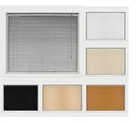 Ruby Deals PVC Window Venetian Blind Blinds Easy Fit Curtains Trimmable Fittings Windows Treatment Shutters Twist Open Close (Grey-PVC, W 105cm(41.3'') x H 213cm (83.8")
