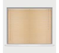 Ruby Deals Venetian Window Blind Easy Fit Wooden Effect for Home Office Blinds 105 cm wide(41.3") 213 cm Drop(83.85"), Natural-Wood Grain Effect