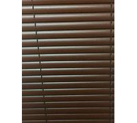 Ruby Deals Venetian Window Blind Easy Fit Wooden Effect for Home Office Blinds 90 cm wide(35.4") 213 cm Drop(83.85"), Walnut-Wood Grain Effect