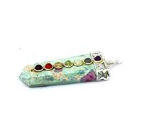Ruby Fuchsite Flat Pendant - Natural Healing Crystal Jewellery for Heart Chakra, Emotional Balance, and Positive Energy - Reiki Charged Gemstone Necklace for Women & Men