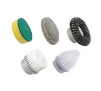 Ruby HorsePower 5 Piece Brush Set - Includes Flat, Stainless Steel & Smart Flex Cone Brushes, Scrub Sponge & Microfibre Cloth - Great Cleaning Replacements