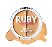 Ruby Kisses Cream Foundation 3D Face Creator 2-Color Foundation and Concealer, 12 Hour Wear Long Lasting, Medium to Full Coverage (Level 3)