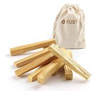 RUBY - Palo Santo Premium XL Natural Incense 100% Natural Sacred Wood from Peru to Protect Against Negative Energies and Attract Positive Vibrations (60 gr)