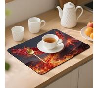 Ruby Phoenix Flame Desk Mat Washable Table Protector Waterproof Table Cover Protector Desk Placemats Heat Resistant Non-Slip Desks Cover for Desktop, Coffee Dining Tables 40x30cm
