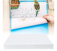 RUBY.Q Bird Cage Liner Papers, 100 Sheets 17x12in Non-Woven Bird Cage Liners, Precut Absorbent Bird Paper (17x12in, 100 Sheet)