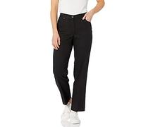 RUBY RD. Women's Petite Classic Flat Front Denim Jean, Black, 10 Petite