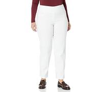 Ruby Rd. Women's Petite Pull-On Solar Millennium Super Stretch Pant, White, 10 Petite