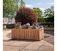 Ruby Ready Larch Slatted Planter 0.6M L X 0.3M W