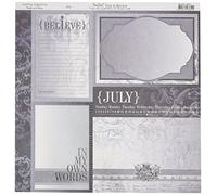 Ruby Rock-It July-Year Review DS Paper, Acrylic, Multicolour, 30.48x31.49x0.1 cm