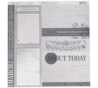 Ruby Rock-It March-Year Review DS Paper, Acrylic, Multicolour, 30.73x31.49x0.1 cm