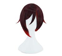Ruby Rose Wig Short Red Straight Hair Heat Resistant Synthetic Cosplay Hair Anime Cosplay Wig Ruby Rose
