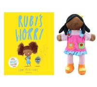 Ruby’s Worry Illustrated Storybook by Tom Percival & Puppet Set by The Puppet Company - Emotional Wellbeing Picture Book with Interactive Story Teller Girl Hand Puppet