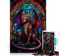 Ruby Scalebreaker Dragon Hard Jigsaw Puzzle for Adults 1000 Pieces Fine Logic Toy Calm Fun Neat Edge Thoughtful Gift (38x26cm)