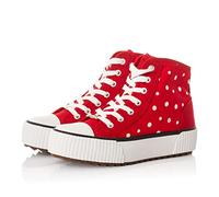 Ruby Shoo Cassie Red Spots High Top Pumps Sneakers UK 4