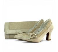 Ruby Shoo Chrissie Court Shoe and Matching Tirana Bag Champagne