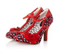 Ruby Shoo Danica Bar Shoe with Indulgence Soles Red UK 8