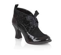 Ruby Shoo Emma Flexible Comfortable Mid Heel Boot Black Velvet 4