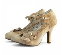 Ruby Shoo Melinda Rose Gold High Cut Bar Shoe with Indulgence Soles
