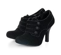 Ruby Shoo Octavia Luxury High Heel Bootie in Sumptuous Velvet Black 7