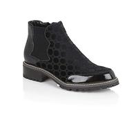 Ruby Shoo Ronni Chunky Flexible Chelsea Boot Black Velvet 8