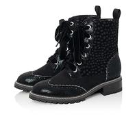 Ruby Shoo Sante Chunky Flexible Lace Up Boot Black Faux Pony UK 5