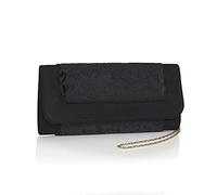 Ruby Shoo Tirana Black Velvet Clutch Bag Handbag (Matches Beatrice Shoes)