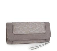 Ruby Shoo Tirana Grey Lace Clutch Bag (Matches Chrissie Mid Heels)