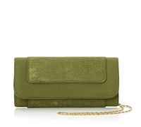 Ruby Shoo Tirana Olive Lace Clutch Bag (Matches Melinda Heels)