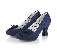 Ruby Shoo Wide Fit Chrissie Court Shoe Navy