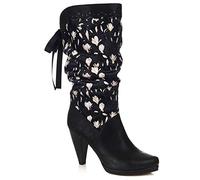 Ruby Shoo Women's Black Athena Rouched High Heel Boots 39 UK 6