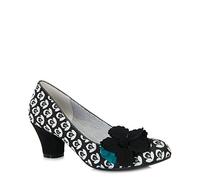 Ruby Shoo Women's Black Turquoise Samira Mid Heel Court Shoe Pumps UK 4 EU 37