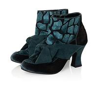 Ruby Shoo Women's Green Giraffe Seren Mid Heel Bow Boots UK 6