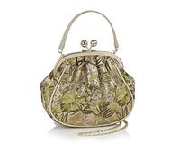 Ruby Shoo Women's Green Gold Arco Pouch Evening Bag
