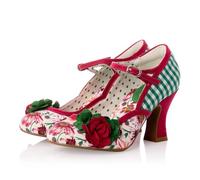Ruby Shoo Womens Imelda Floral Mary Jane Shoe with Flowers Magenta