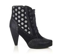 Ruby Shoo Women's Noir Peri High Heel Lace Up Boots 40 UK 7